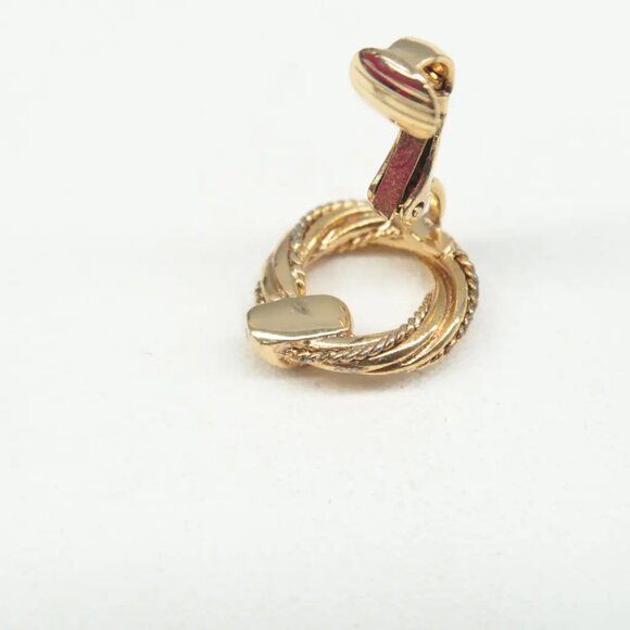 100% Authentic DIOR Gold Metal Clip-On Earrings 281-092724 - Picture 3 of 9